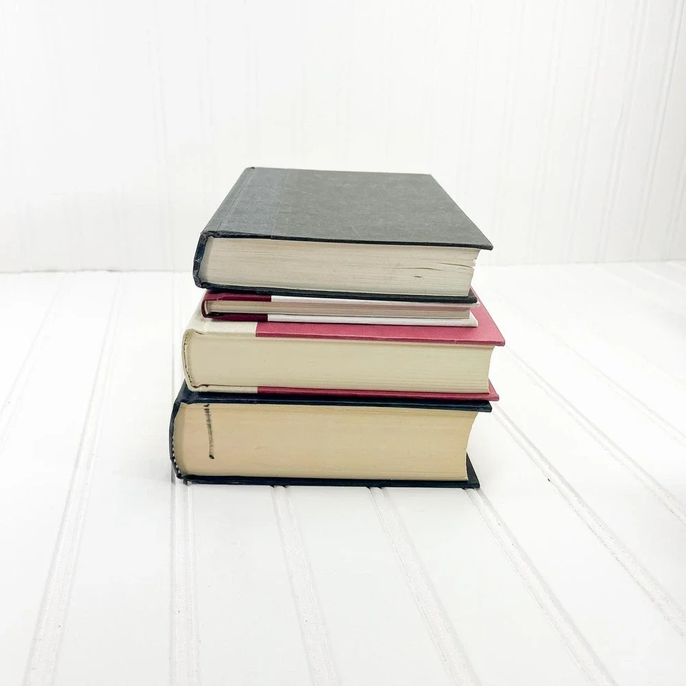 Black Decorative Book Set - Gold‎ Text Vintage Display Books